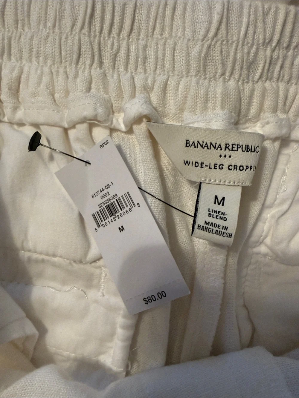Banana Republic Wide-Leg Linen-Blend Pants
